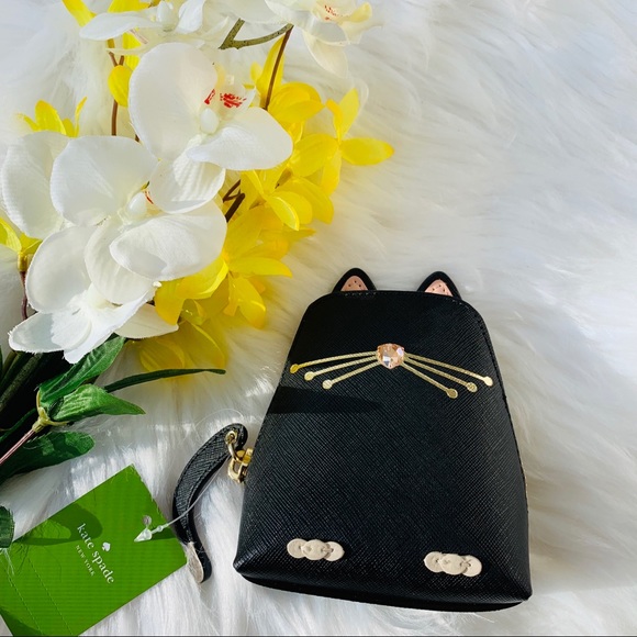 KATE SPADE MINI HAYDEN CAT CROSSBODY COIN PURSE - Picture 6 of 8
